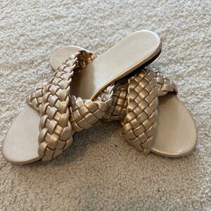 Gold Woven Sandals